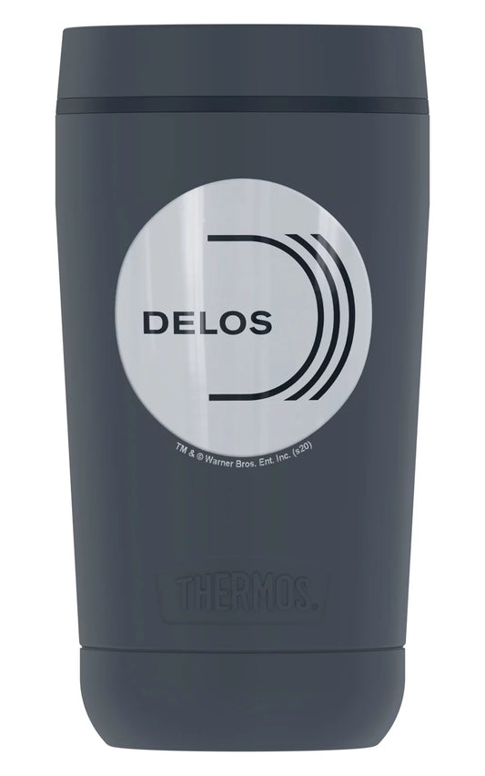 Westworld Delos Logo, GUARDIAN COLLECTION BY THERMOS Stainless Steel Travel Tumbler, Vacuum insulated & Double Wall, 12oz