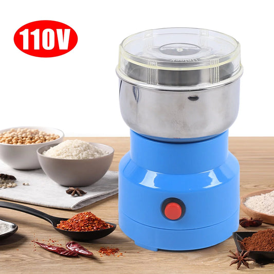 ZhdnBhnos 110V 60HZ Electric Grain Grinder Cereal Mill Flour Smash Machine Mini Spice Coffee Walnut Dry Grinding Machine