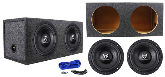 (2) Rockville W10K6D2 V2 10 4000w Car Audio Subwoofers+Sealed Sub Box Enclosure