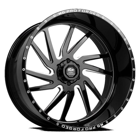 LUXXX HD FORGED LHD PRO 1 HORNET 24X14 6X139.7 -76ET 106.1CB Gloss Black Milled Wheel