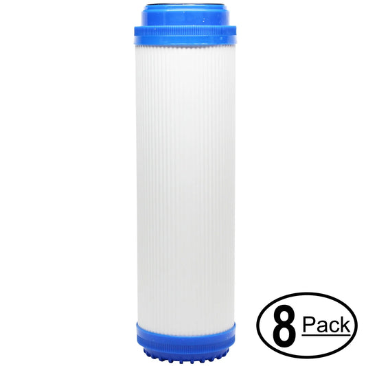 8-Pack Replacement for Aqua Pure SST1 Granular Activated Carbon Filter - Universal 10-inch Cartridge for SST1 3M Aqua-Pure Whole House Water Filtration System - Denali Pure Brand