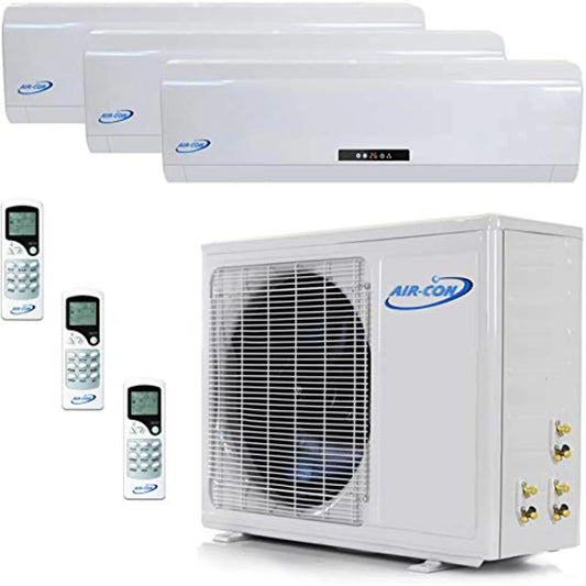 3 Zone Mini Split 9000 18000 18000 Ductless Air Conditioner Pre-Charged Tri Zone Mini Split USA Parts & Support