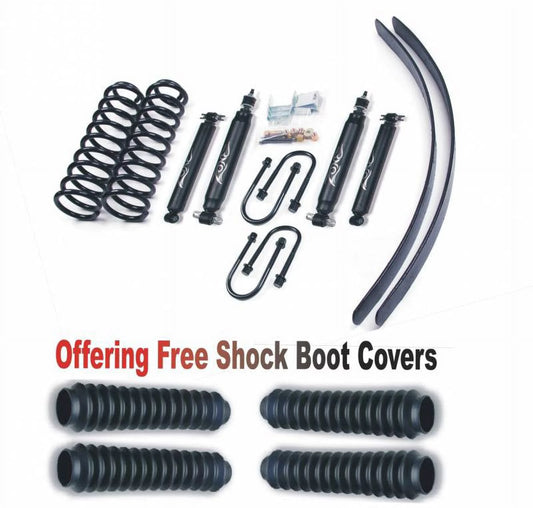 ZoneOffRoad 1984-2001 Fits Jeep Cherokee XJ 3 Suspension System With Free Boot Protectors J6N/ZONU3100X4