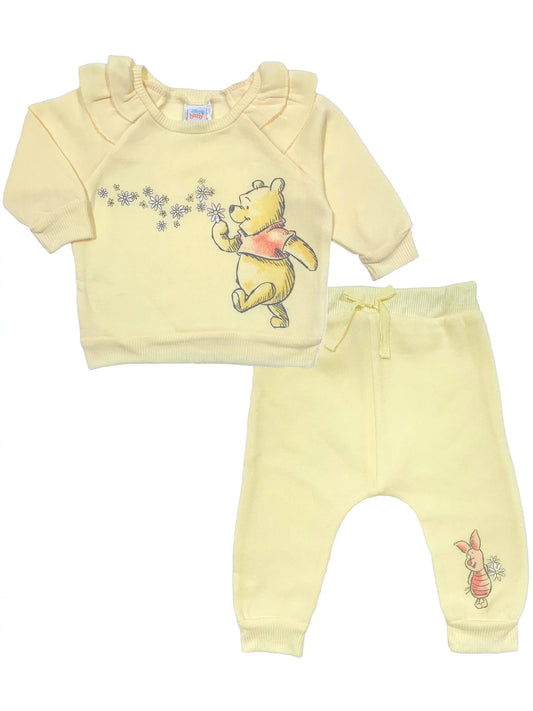 Disney Baby Girls' Winnie the Pooh Pullover Sweatshirt and Jogger Pants Set, Sizes 12-24M