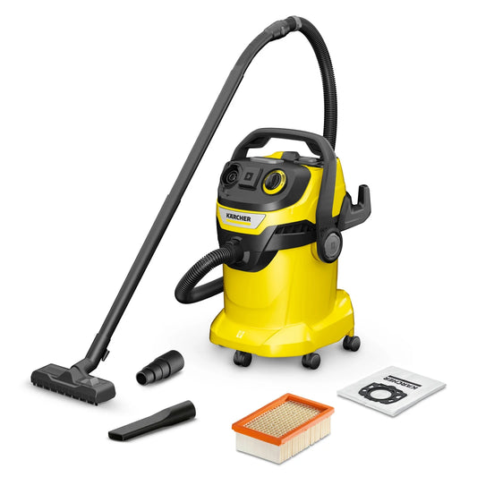 Karcher 6.6 Gallon Wet Dry Vacuum Cleaner with Blower Feature and Power Tool Adapter, WD 5/P