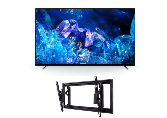 Sony XR55A80K 55 4K Bravia XR OLED HDR Smart TV with a Sanus VLT7-B2 42-90 Advanced Tilt 4D TV Wall Mount (2022)