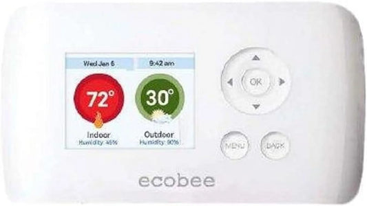 Open Box ecobee Smart Si Thermostat 2 Heat-2 Cool Full Color EB-SMARTSI-01 - White
