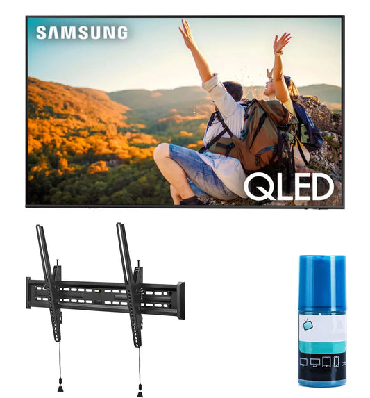 Samsung QN43Q60CAFXZA 43 QLED 4K Quantum HDR Dual LED Smart TV with a Walts TV Large/Extra Large Tilt Mount for 43-90 Compatible TV's and Walts HDTV Screen Cleaner Kit (2023)