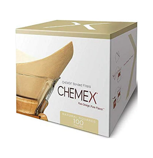 Chemex Natural Coffee Filters, Square, 100ct - Exclusive Packaging(100 filters per pack)