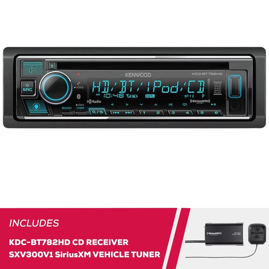 New Kenwood KDC-BT782HD Single DIN CD Receiver with Bluetooth and SiriusXM Tuner