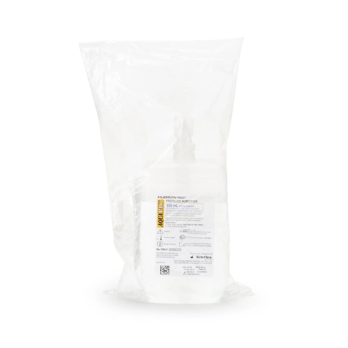 Aquapak Prefilled Bubble Humidifier Kit, 650 mL (CS/10)
