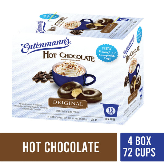 Entenmann's Single Serve Coffee, Original Hot Chocolate, 4/18 count