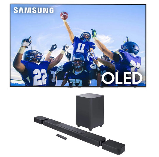 Samsung QN65S90CAFXZA 65 Inch 4K OLED Smart TV with AI Upscaling with a JBL BAR-1300X 11.1.4ch Soundbar and Subwoofer with Surround Speakers (2023)