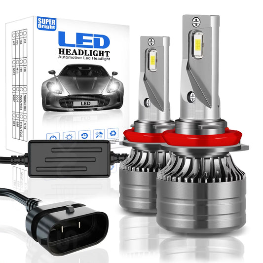 SHENKENUO H11/H9/H8 LED Headlight Bulbs 80W 28000LM 6000K High Low Beam Fog Light 2 Bulbs
