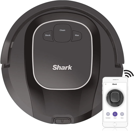 Open Box Shark ION Robot Vacuum Cleaner RV871 with Wi-Fi and Voice Control, 0.6 Quart, Black