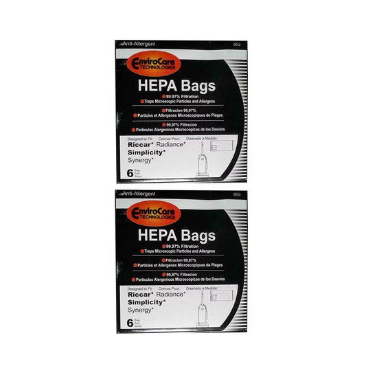 Replacement Part For Riccar, Simplicity Type X Upright Vacuum Cleaner Synergy Filtrete Paper Bags 12PK :- 853