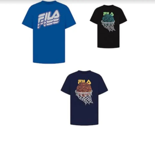 Fila Big Boys Crew Neck Short Sleeve Graphic T-Shirt 3Pc
