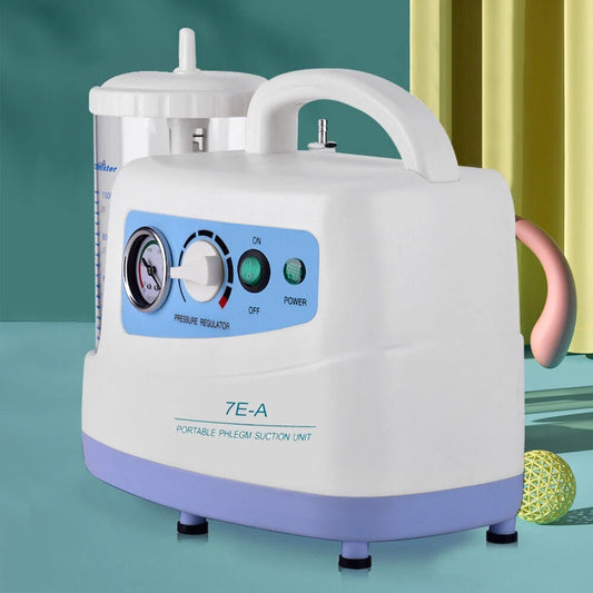 Portable Negative Pressure Vacuum Pump Lab Vacuum Pump 15L / Minute Filtration Pump Mergency Aspirator Machine Veterinary Suction Machine with Storage Bottle and Air Filter