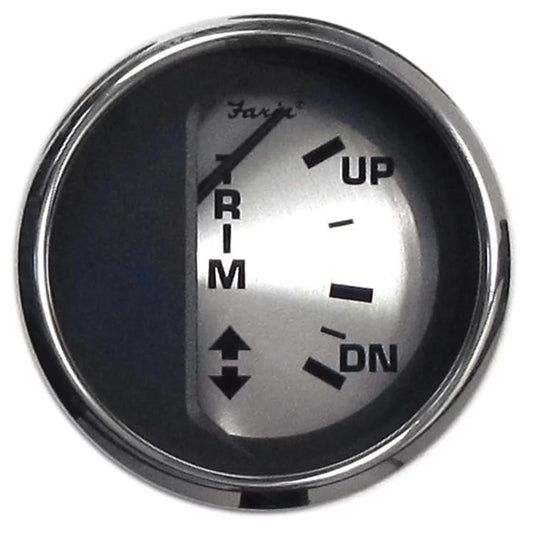 Faria 16016 Spun Silver Trim Gauge (Mercury/Mariner/Mercruiser/Volvo DP/Yamaha 2001 and Newer) - 2