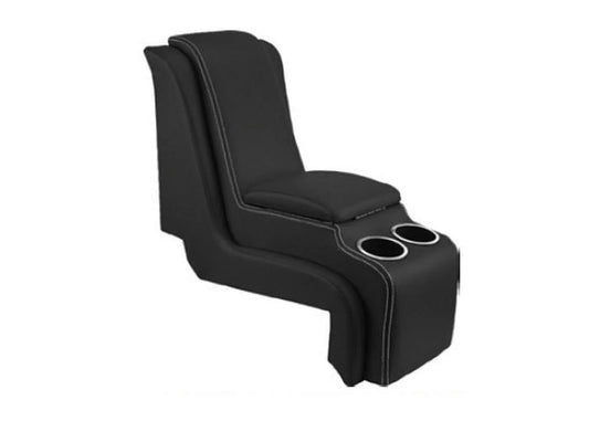 Brothers Trucks QCCS087BLUE Custom Console - Sport - Black with Blue Stitching - With Storage