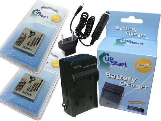 2x Pack - Pentax D-BC8 Battery + Charger with Car & EU Adapters - Replacement for Pentax D-LI8 Digital Camera Battery and Charger (750mAh, 3.7V, Lithium-Ion)
