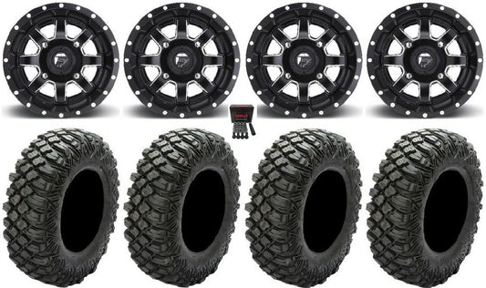 Fuel Maverick Black 15 Wheels 35 Crawler XG Tires Polaris RZR XP 1000 / PRO XP / Ranger XP 900/1000