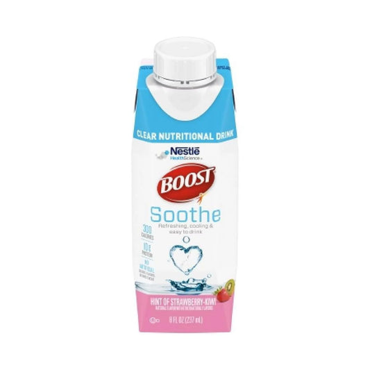 Boost Soothe Clear Nutritional Drink Strawberry Kiwi, 8 ounce Carton, 24 Count