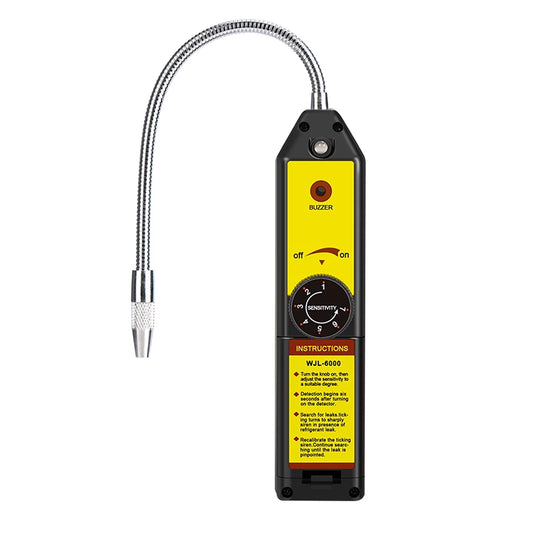 Lepmerk Freon Leak Detector WJL-6000 Refrigerant HVAC Leak Detector Halogen Gas Sniffer Automotive Gas Finder Halogen Leakage Tester Checker for R134a R410A R12 R22 R404A