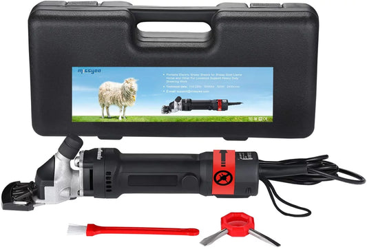 Missyee Sheep Shears, Sheep Clippers Electric Goat Shears, Portable Electric Sheep Shears for Sheep Goat Llama Horse and Other Fur Livestock Support Heavy Duty Shearing Work 320 Watts(Black)