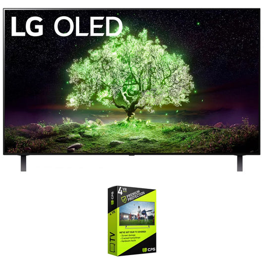 LG OLED77A1PUA 77 Inch OLED TV (2021 Model) Bundle with Premium 4 Year Extended Protection Plan