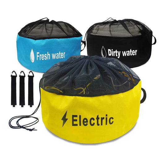 Pecham Motorhome Storage Bag, Camping Car Accessories, RV Equipment Storage Organizer Bags (Set of 3)