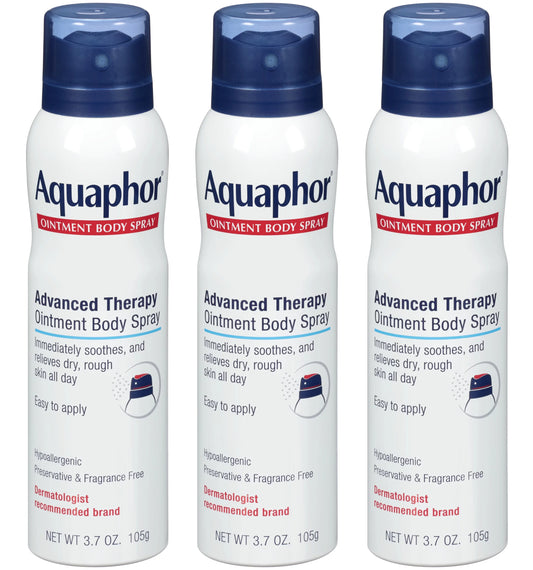 Aquaphor Advanced Therapy Ointment Body Spray 3.72 oz (Pack of 3)