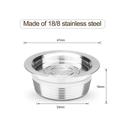 Carevas Stainless Steel Jar,Filter Compatible With Compatible With Lavazza Coffee Cup Filter A Modo Mio Espria Cup Filter Compatible Modoo Jolie Lavazza A Reusable Coffee Stainless Steel Reusable
