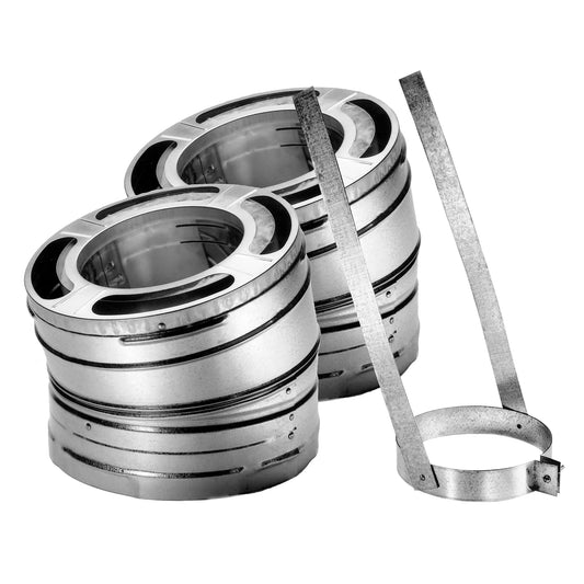 DuraVent DuraPlus 6-Inch 30-Degree Stainless Steel Swiveling Elbow Kit