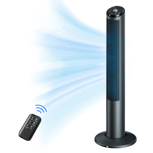 Blarity Tower Fan, 40 Oscillating Bladeless Floor Fan, LED Display, Quiet Cooling Fan for Home
