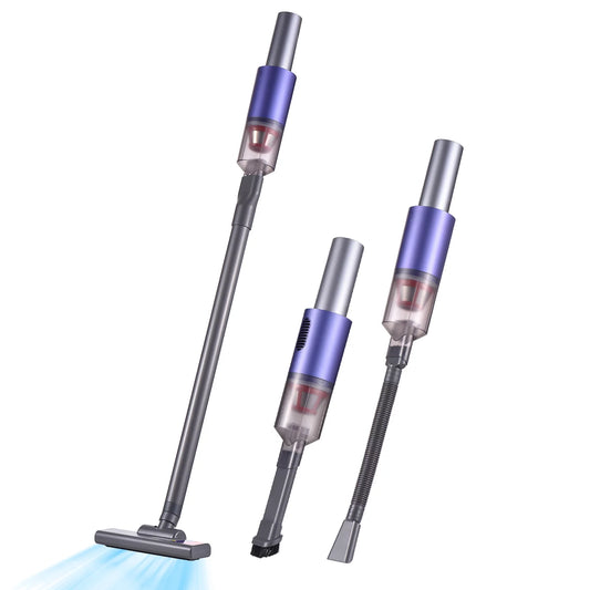 Yabuy Cordless Vacuum Cleaner 3 Different Brush Heads, HEPA Filtration, Type C Port Fast Charging Powerful 13000PA Suction