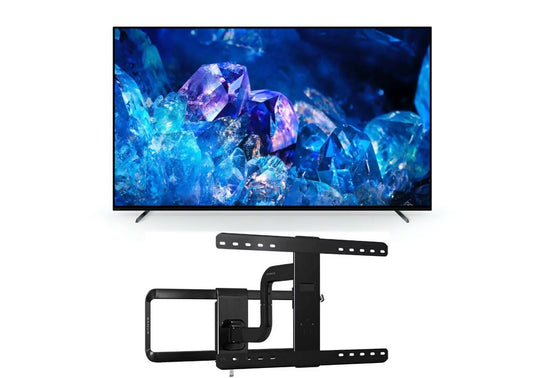 Sony XR65A80K 65-inch 4K Bravia XR OLED HDR Smart TV with Sanus VLF525-B1 Full-Motion Premium Series Mount for 50-82 Flat Screen TVs (2022)