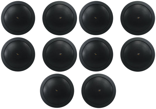 (10) JBL CONTROL 14C/T-BK 4 25w 70v Commercial Black In-Ceiling Speakers