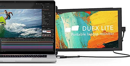 Duex Mobile Pixels Lite Portable Monitor for Laptops 12.5 Full HD IPS Screen,USB C Ultra Portable Laptop Dual Monitor, Plug and Play,Any Laptops Compatible (Grey)