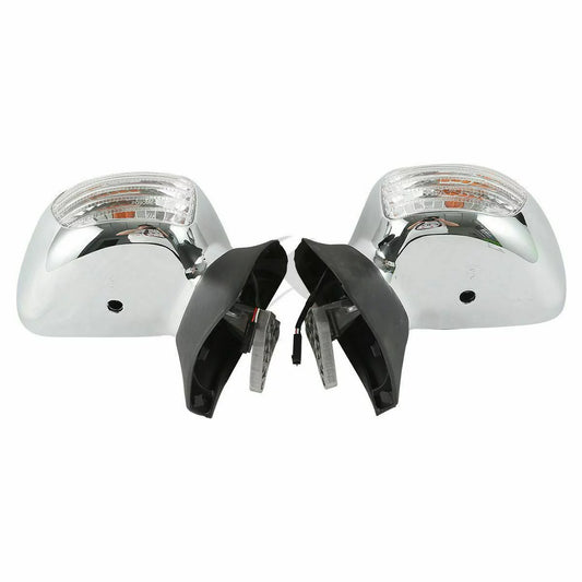 Teledu Chrome Rear View Mirrors Clear Lens For 01-10 Honda Goldwing 1800 Goldwing 1800