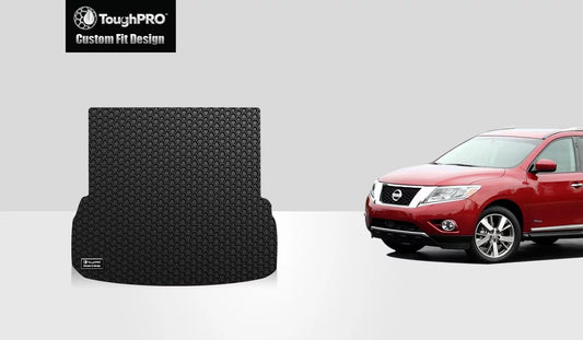 ToughPRO - Cargo Mat Compatible with NISSAN Pathfinder - All Weather Heavy Duty (Made in USA) - Black Rubber - 2015
