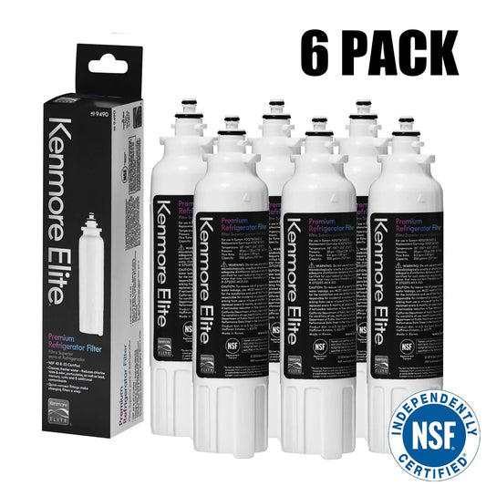 6 Pack Replacement for Kenmore Elite 9490 ,46-9490, 469490, ADQ73613402 Refrigerator Water Filter