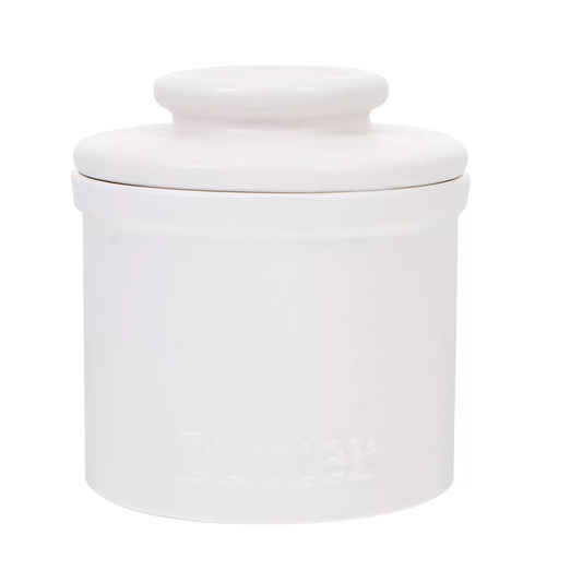Nuolux Butter Dish Keeper Ceramic Crock Porcelain Frenchlid Jar Containerchurn Countertop Christmaschurner Spreadable Country