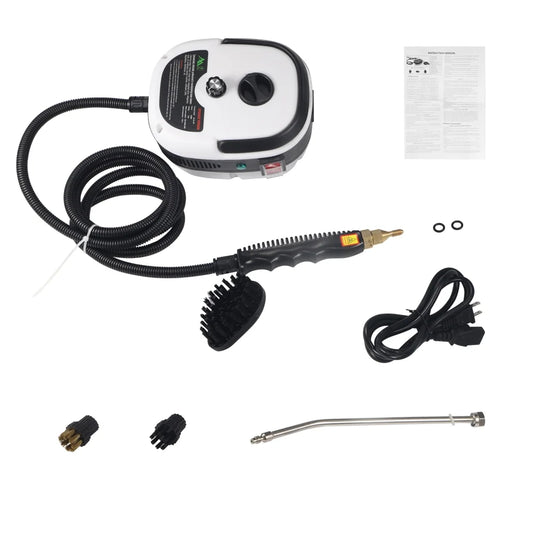 JahyShow White Handheld Steam Cleaner - 2500W High-Temp Performance - Ultimate Cleaning Convenience