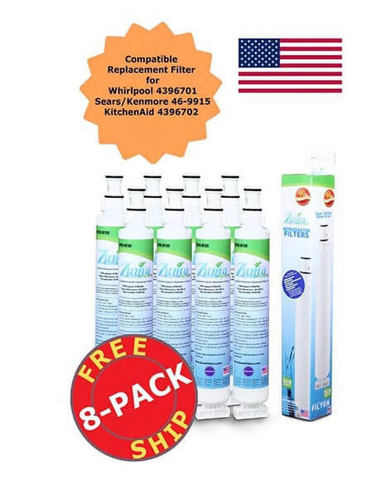 ZUMA Brand , Water and Ice Filter , Model # OPFW3-RF300 , Compatible with Whirlpool EFF-6001A - 8 Pack - Made in U.S.A.