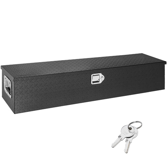 SKYSHALO 48x15x15 Heavy Duty Aluminum Strip Tool Box for Pickup Truck Bed