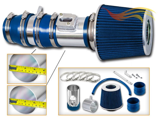 Rtunes Racing Short Ram Air Intake Kit + Filter Combo BLUE Compatible For 09-14 Acura TL 3.5L / 2010 Acura TL 3.7L / 09-12 Honda Accord / 10-12 Honda Crosstour 3.5L