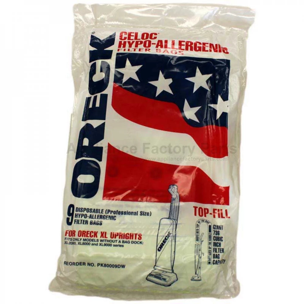 BAG PAPER OEM ORECK 9 PACK O80009DW