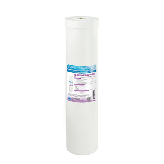 APEC Fluoride Removal Specialty Water Filter Cartridge - 20L x 4-1/2D, 10 Micron Big Blue Filter (FI-FLUORIDE20-BB)