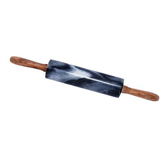 Grey Marble Stone with Acacia Wood Handle Rolling Pin.